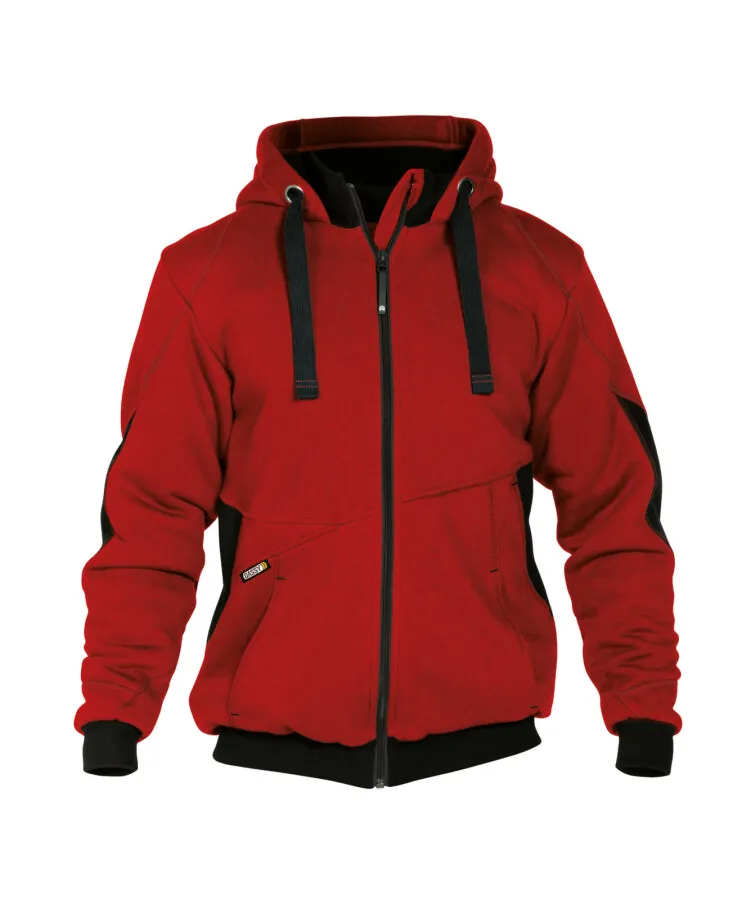 DASSY® Pulse Sweatshirt Jas Rood/Zwart maat L