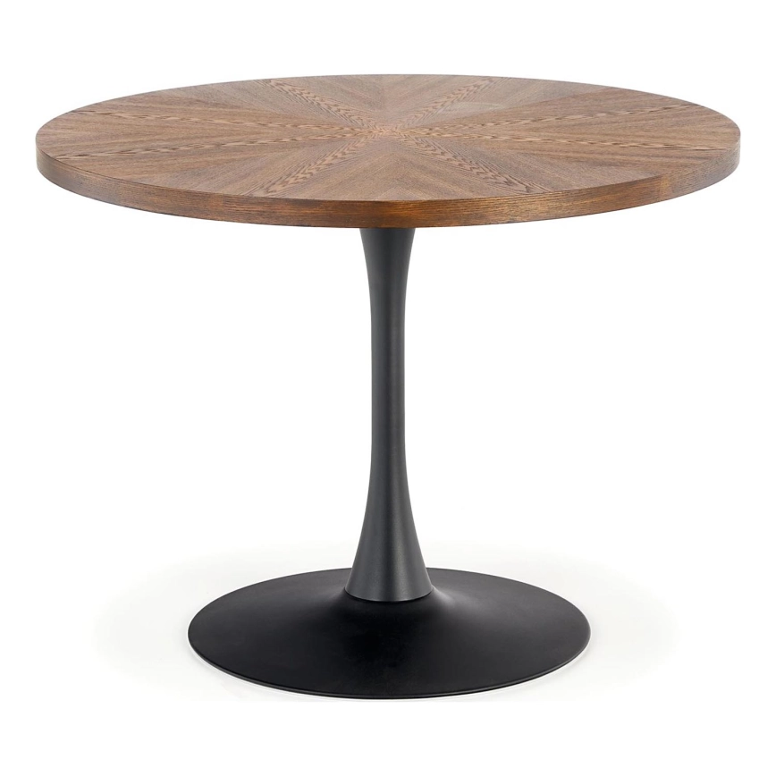 Eettafel CARMELO 75x100 cm zwart/bruin