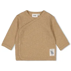 Feetje - Overslagshirt Rib Bruin Melange - Forever Bestie