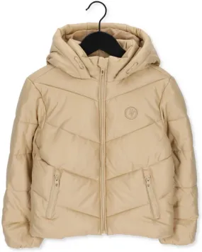 Indian Blue Jeans Zand Gewatteerde Jas Short Jacket Pu Puffer