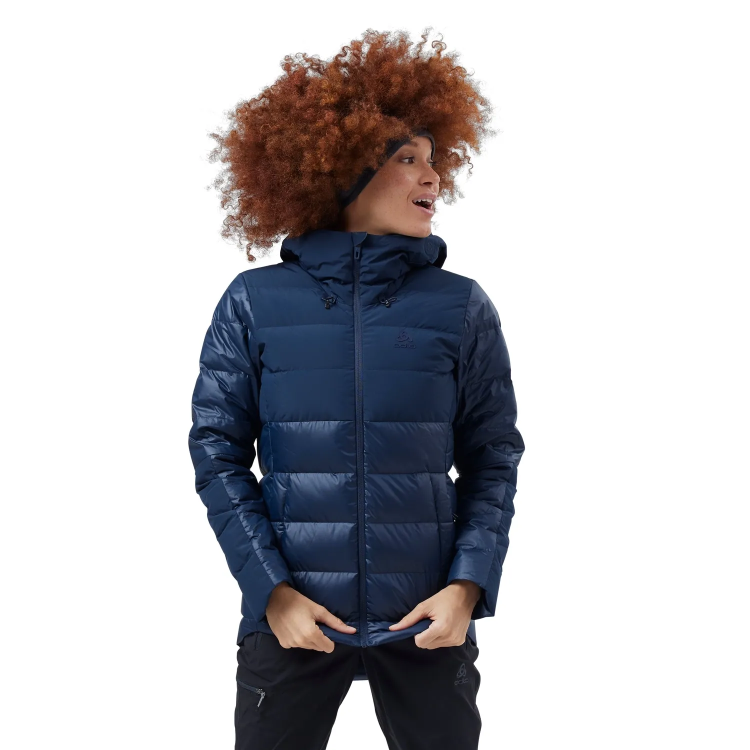 Jas Odlo Women Jacket Insulated Severin N-Thermic Hooded Dark Sapphire