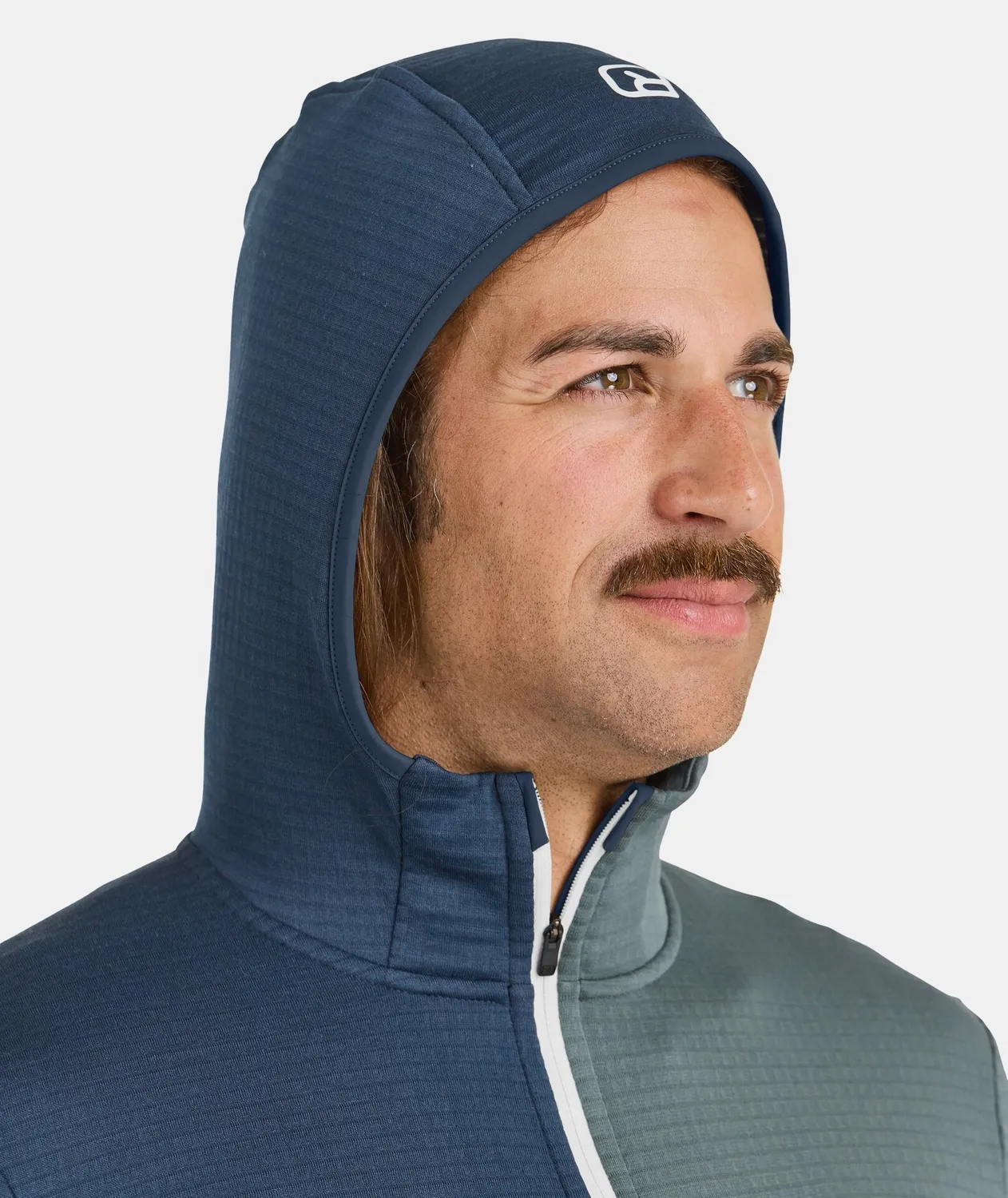 Jas Ortovox Men Fleece Light Grid Hooded Wild Herbs