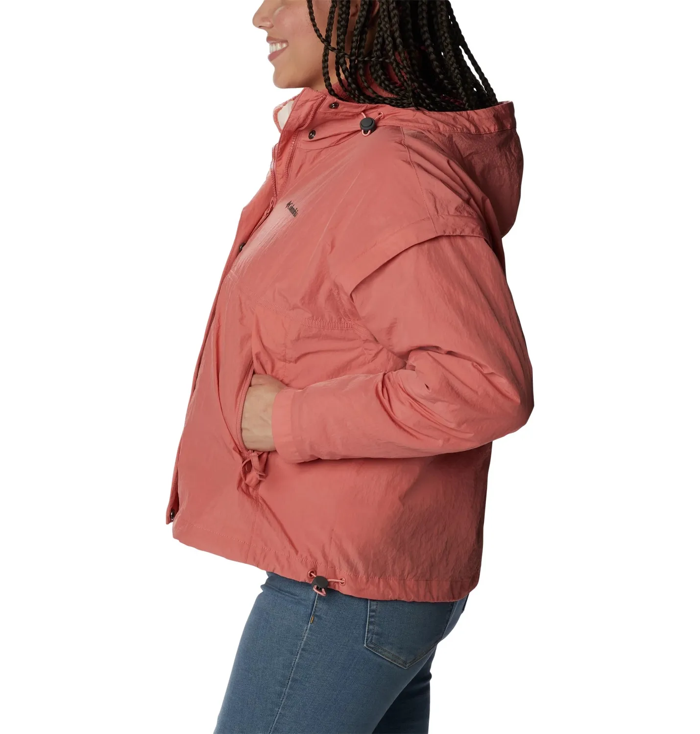 Jas Women Columbia Laurelwoods Interchange Jacket Dark Coral