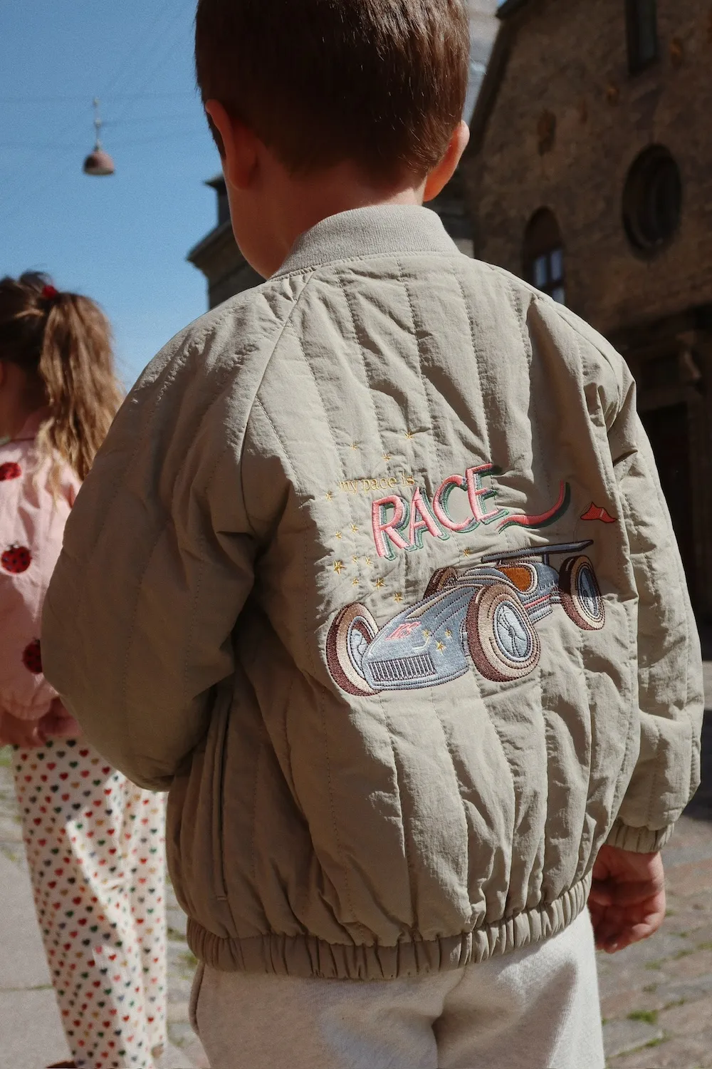 Konges Slojd Juno bomber laurel oak jas groen race-auto