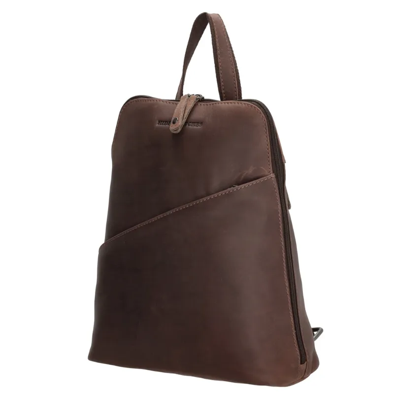 Leren rugzak Hide & stitches japura bruin 20824