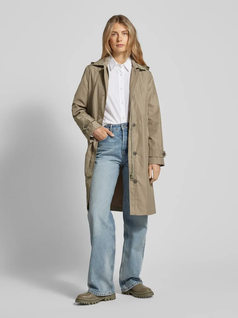 Marc O'Polo Jas met capuchon in taupe