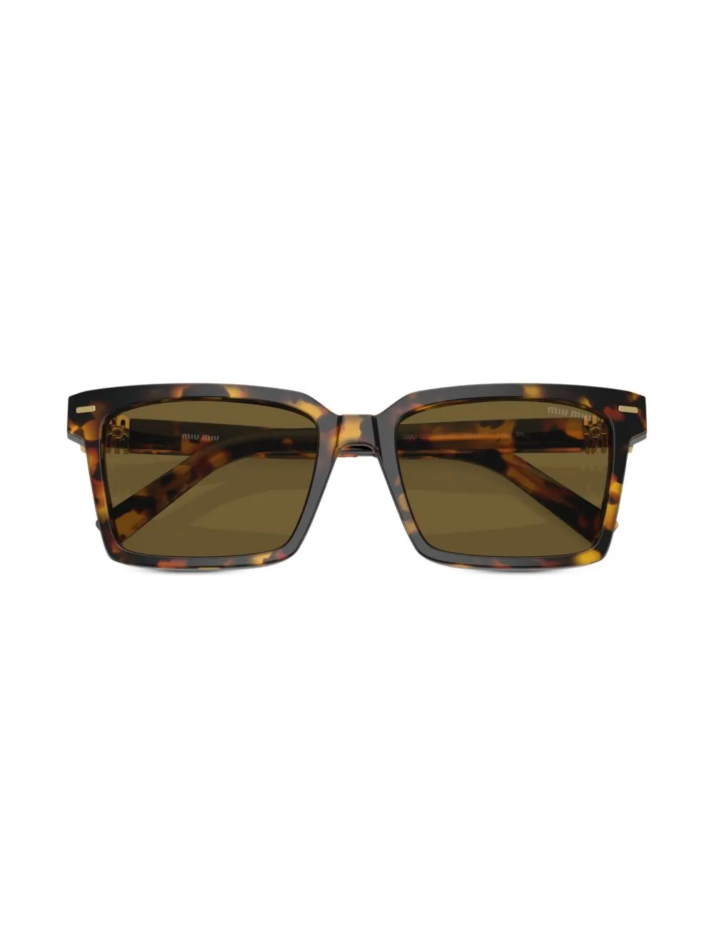 Miu Eyewear Zonnebril met vierkant montuur Bruin