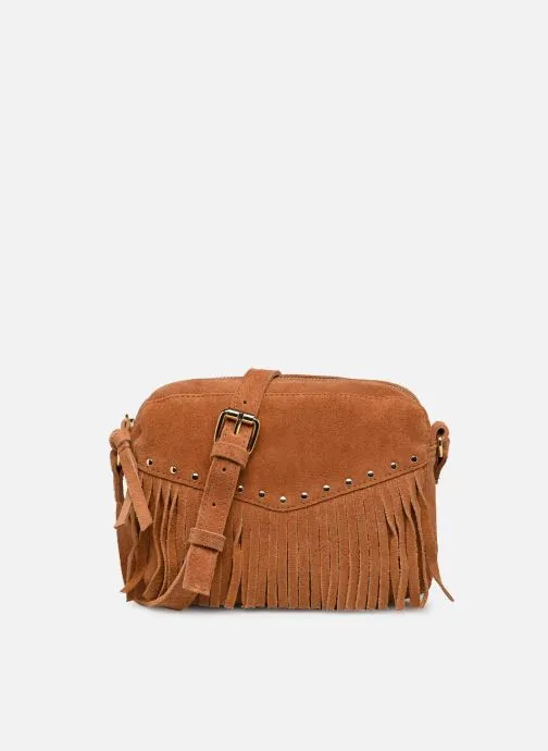      Pieces Nilla Suede Fringes Cross Body Fc - Bruin   
