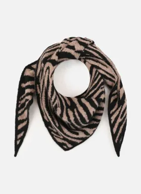      Pieces Pcnaima Triangle Knit Scarf Bc - Bruin   