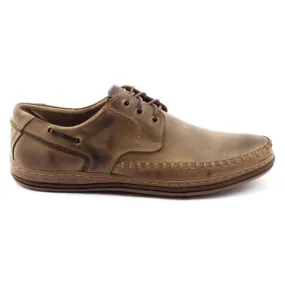 Polbut Leren herenschoenen J44PŁ bruin