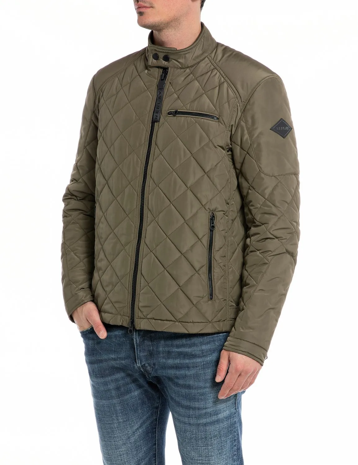 Replay Jas  REGULAR DARK OLIVE synthetic component  (M8000 .000.84442 - 928)