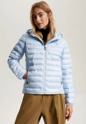 Tommy Hilfiger Gewatteerde jas LW PADDED GLOBAL STRIPE JACKET met merkelastiek op de capuchon
