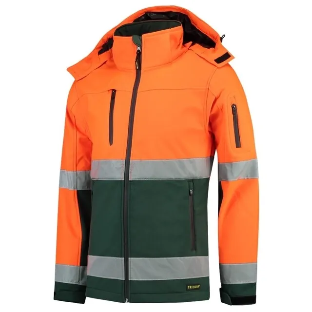 Tricorp Hi-Vis Softshell Jas 403007 Oranje Groen Maat S