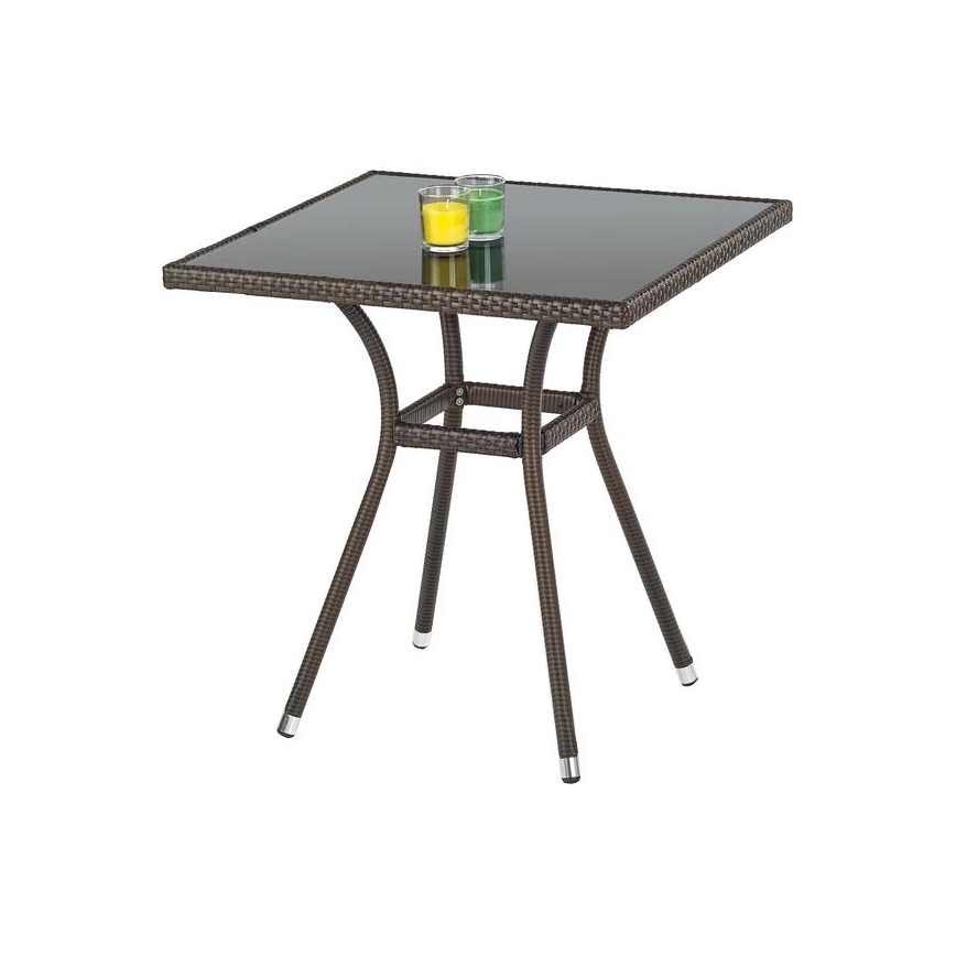 Tuin tafel MOBIL 74x70 cm bruin