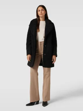 Vero Moda Lange jas van teddybont, model 'KYLIE' in zwart